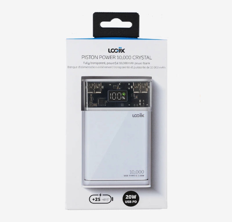 LOGiiX Piston Power 10000 mAh Crystal - White