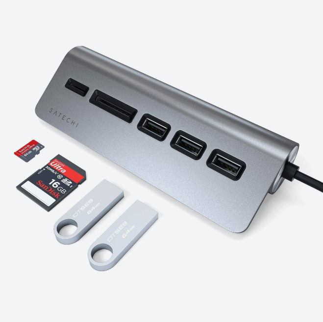 Satechi Aluminum USB-C Hub with Card Reader