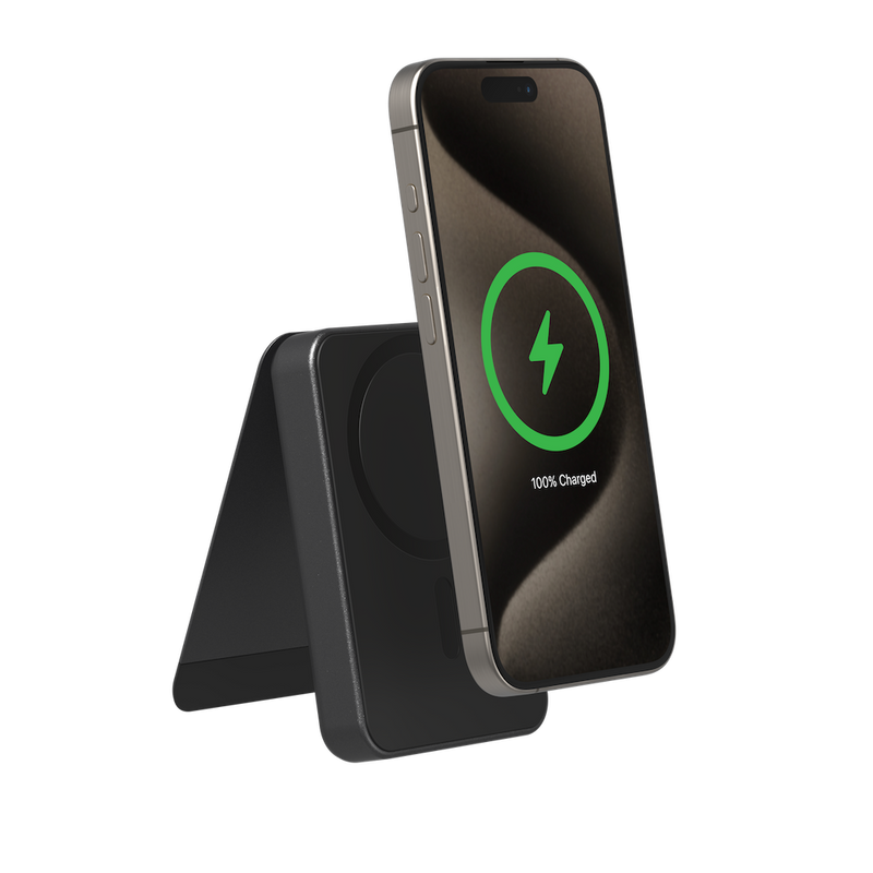 mophie-UNV BTRY-snap+ Powerstation mini stand-5K-Qi2-BLK-ROC